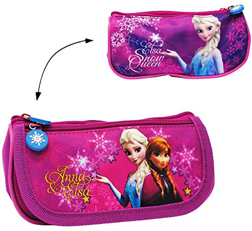 alles-meine.de GmbH 2 in 1: Federmappe/Kosmetiktasche - die Eiskönigin - Frozen - Federmappe & Schlamper Etui Stifterolle rund - Federtasche Schlamperrolle Federmäppchen Sc..