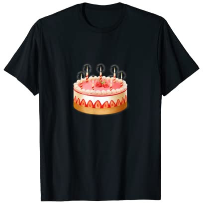 Torta di compleanno con candele Maglietta