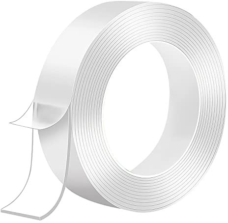 Gifoto Nastro Biadesivo, Nastro Biadesivo Extra Forte, Trasparente Multifunzione non Lascia Tracce Riutilizzabile, Per Foto Tappeti e Oggetti(3meter x 2.3cm x 2mm)