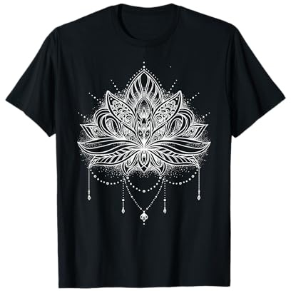 Heilige Geometrie Meditation Positivität Liebe Mandala Lotus T-Shirt