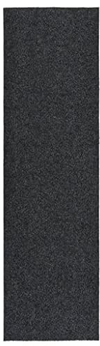 vidaXL Schmutzfangläufer Gel-Rückseite Sauberlaufmatte Schmutzfangmatte Fußmatte Teppich Läufer Schmutzmatte Teppichläufer 100x350cm Anthrazit