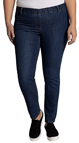 Ulla popken stora storlekar damer stora storlekar | jeggings, byxor, jeans leggings | smal passform, skinny | allround gummilinning, stretchkomfort | upp till storlek 120 |, Blå denim, 64W / 32L