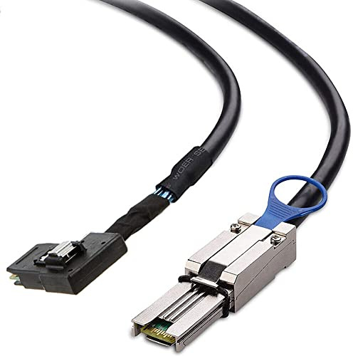 Allowish Mini SAS SFF-8087 Right to SAS SFF-8088 Server High-Speed Connection Cable (3m,Black)