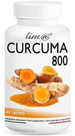 CURCUMA 800 Line@diet | 60 compresse ad alto dosaggio | 1000mg per dose giornaliera | integratore alimentare prodotto in Italia