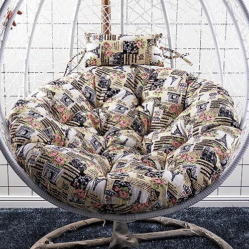 Replacement Cushion for Egg Chair, Swing Chair Replacement Cushion, Chair Cushion,Thick Outdoor Hanging Basket Chair Cushion, Suitable for Patio, Indoor, Balcony and Garden Chairs,L,120cm