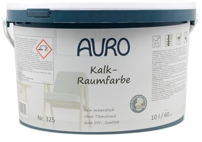 AURO Kalk-Raumfarbe - Nr. 325-10 Liter Wandfarbe weiß Innenwandfarbe Küchenfarbe Badezimmerfarbe