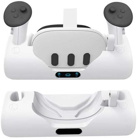 Station de Chargement Compatible avec Oculus/Meta Quest3 VR Casque et contrôleur, Base de Chargement Rapide avec Voyant Lumineux, Support de Charge pour Quest3 Accessoires