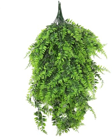 BEIJIALY 2 Pcs Plantes Artificielles Suspendues Fougère Vigne, Fausses Fougères Suspendues Plante Faux Faux Lierre Fougère de Boston Faux Fausse Plante Suspendue Fausses Feuilles de Lierre(Vert)