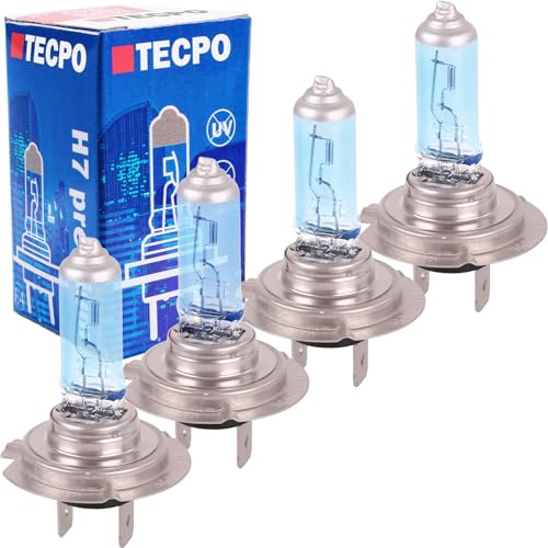 TECPO 4x H7 Birnen Weiß Glühbirnen 12V 55W PX26 Halogen Lampe Birne Glühbirne Abblendlicht Fernlicht Nebelscheinwerfer