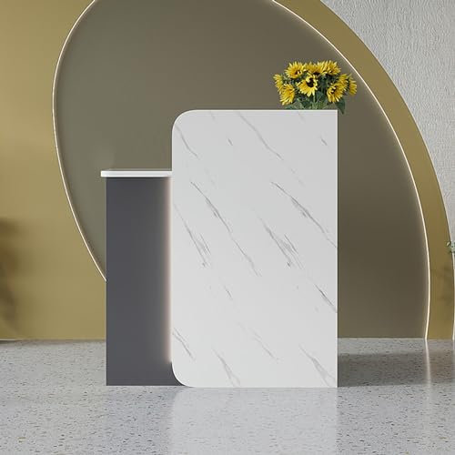 Empfangstresen Reception Counter Desk, Empfangstheke Patchwork-Design, Empfangstresen, Empfangstheke Mit Abschließbaren Schubladen, Empfangstheke Mit Sichtschutz, Convenience Store Small Shop Bar(Colo