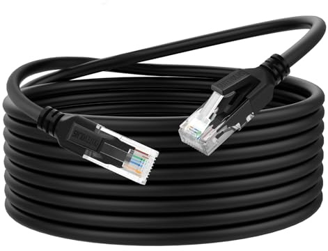 Dutevolns Cavo di Rete Cat6 Ultra Flessibile Nero 2M, RJ45 10Gbps, UTP | Cavo di Rete CAT6 Morbido, Cavo Ethernet CAT 6 Patches, Cavo Ethernet Morbido 26AWG Rame Puro, Compatibile con Mac, Laptop.