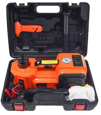 Fayelong Elektroauto Jack Kit 5 Ton 12V Elektrische Hydraulische Auto Boden Jack Mit LED Licht Auto Aufzug Für SUV MPV Limousine LKW Wechsel Reifen Garage Auto Reparatur Notfall Kit (135-360 mm)