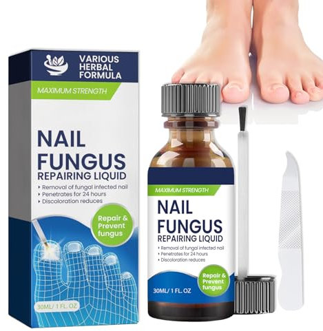Nail Repair Liquid, Toenail Fungus Treatment, Fungal Nail Treatment, Thick Nail Treatment, Discolored Nail Solution & Helps Improve Treatment nail repair growth Enhances nail appearance 30ml