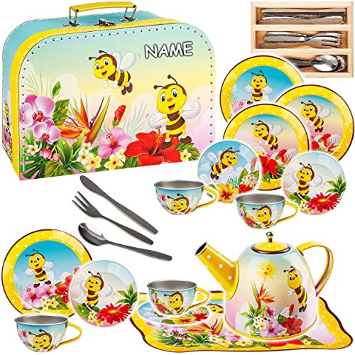 alles-meine.de GmbH Puppenküche - Geschirr & Zubehör Verschiedene Modelle wählbar 29 TLG. großes Set Picknick Koffer - Puppengeschirr/Kaffeeservice & Teeservice - süße Bi..
