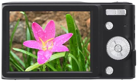 4K 50MP Kompakt-Digitalkamera mit 16-fachem Zoom – 2,8-Zoll-LCD, Shake, Autofokus, Kleine Tragbare Kamera für Unterwegs (Black)