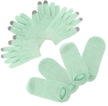 COLLBATH 2 Paar Feuchtigkeitsspendende Handschuhe Mit Touchscreen Winterhandschuhe Für Damen Weichmachende Behandlung Baumwolle Grün