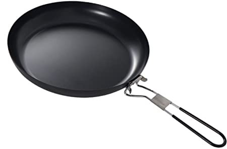 NAMOARLY Outdoor Folding Non-Stick Pan Camping Grill BBQ Griddle Cookware Skillet