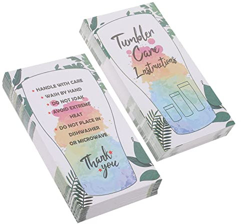 OSALADI 100fogli Schede Per Del Bicchiere Foglietto Illustrativo Per Pulizia Dei Bicchieri Schede Guida Per Dei Bicchieri Realizzate Carta Piccole Dimensioni e Quantità Sufficiente