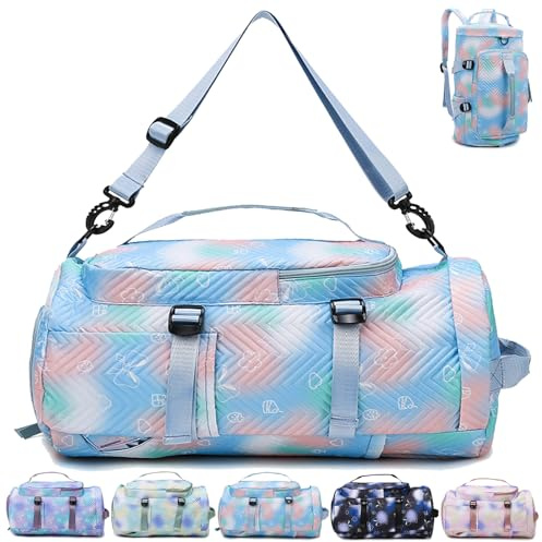 YOUYIKE Klassische Sporttasche Damen 20-35L, Wasserdichter Rucksack mit Schuhfach,Nassfach für Fitness, Reisen und Outdoor - Tragbar als Umhängetasche, Schulterrucksack oder Handtasche