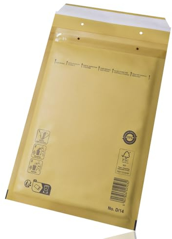 Switory 25stk Luftpolsterumschläge Polsterumschlag Versandtaschen D4(200 x 275 mm) 14/D, Braun Luftpolstertaschen geeignet für DIN B5 / C5+, Versandverpackung mit Selbstklebeverschluss