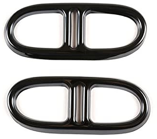 Punta de Escape Universal Marco de Garganta Trasera de Coche, para Escape Exterior para Cubierta de Tubo embellecedor para Mercedes para Benz GLA Clase H247 2020-2021(Negro)