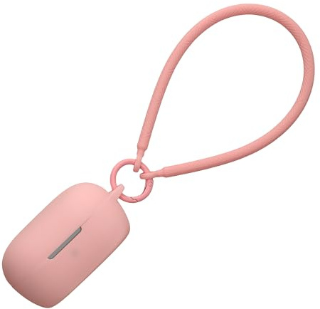 kwmobile Case Compatible with Bose QuietComfort Earbuds - Silicone Headphones Cover with Hand Strap - Dusty Pink