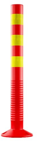 Sharplace di segnalazione da 28 di altezza, robusto accessorio per barriera di parcheggio in PU per marciapiedi, aree sensibili al traffico, Rosso E Giallo