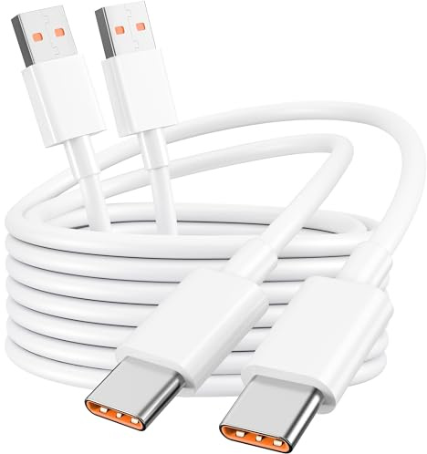 2-Pack 120W Cable USB-A USB-C Carga Rapida para Xiaomi Redmi Note 17T 17 15T 15 14T 14 13T 13 12 Ultra Pro 5G Pad, iPhone 17/16/15, Samsung, Oppo, Huawei, 6A Cable Tipo C Original Turbo Hypercharge 2M