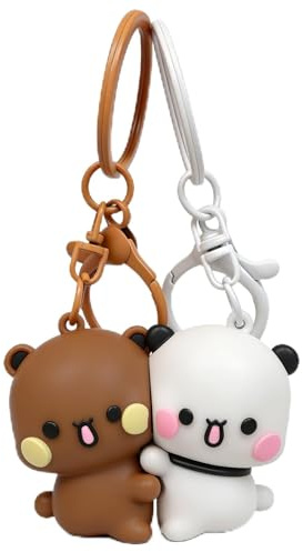Bubu Dudu Schlüsselanhänger Paare, 2 Stück Bubu & Dudu Anhänger Magnetisch | Dudu und Bubu Magnetische Schlüsselhalter Bären, Taschenanhänger Damen für Bag Charms, Rucksack anhänger, Pärchen Geschenke