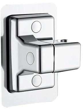 Duschmunstyckehållare, justerbar duschställ sugkoppstyp stansfri handhållen konsol duschmunstyckehållare väggmonterad badrumsmunstycke fast bas (grå)(Silver)