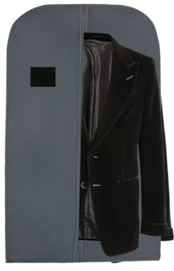 WEDCOVA UK Suit Bags for Men Women Clothes Covers Protector Bags Suit Covers Garment Bags (1, Grey)