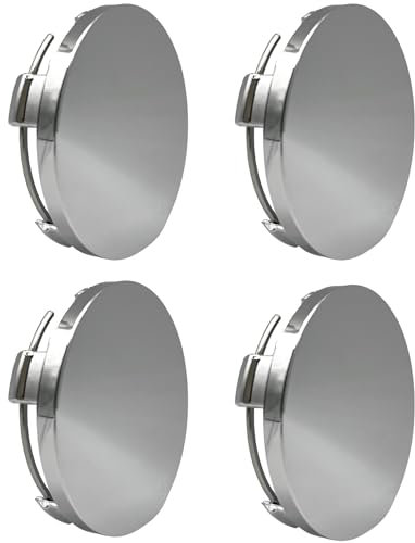 AUTOZOCO Embellecedor para Llantas tapacubo Universal 60 mm - Tapa buje - tapabujes - Tapa Central llanta - tapon Central Rueda - tapacubo llanta - Plateado - 4 Unidades