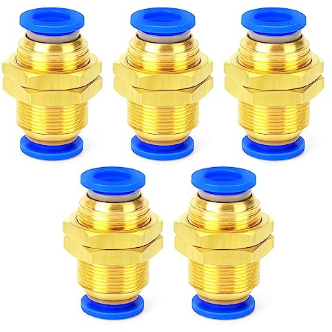 ERGAOBOY 5pcs 6mm manchon de carte diamètre extérieur passe plat raccord pneumatique rapide