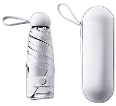 ATMRC Taschenschirme Regenschirme Capsule Mini Regenschirm Frauen Männer Sonne Regenschirme Sonnenschutz UV-faltbarer winddichter fünf haltender Regenschirm Regenschirme