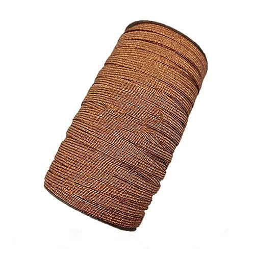 6mm Brillo Colorido Bandas Elásticas Cuerda Elástica Spandex Cinta De Goma Costura DIY Cinturón Banda Prenda Accesorio 100/144y-glitter orange144yar,ancho 6mm