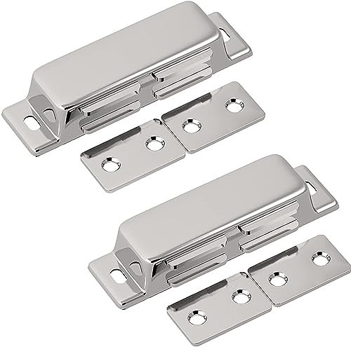 Cierrapuertas automático, Cierrapuertas, Imanes magnéticos de cierre de puerta de gabinete de acero inoxidable 12/3/4 Pestillos magnéticos de puerta de cajón resistente for baño Armario de cocina Arma