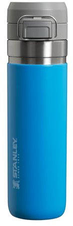 Stanley Quick Flip Trinkflasche Edelstahl 0.71L - Hält 12+ Stunden Kalt - Wasserflasche BPA-Frei - Spülmaschinenfest - Druckverschlussdeckel - Thermosflasche Auslaufsicher - Azure
