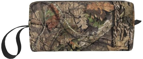 JKJOJIA Camo Hunting Forest Camouflage Makeup Bag Organizer Small Cosmetic Bags Portable Travel Toiletry Bag With Handle Simple Accessories Storage Zipper Pouch For Women Girl
