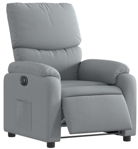vidaXL Elektrisk reclinerfåtölj ljusgrå tyg, liggfåtölj, fåtölj, justerbar fåtölj, liggfåtöljer, fåtöljer, justerbara fåtöljer, lutningsbar fåtölj