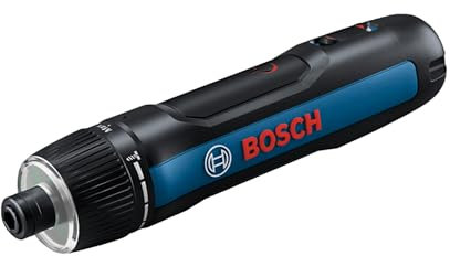 Bosch GO 3 Destornillador inalámbrico (kit) | Batería de 2.0 Ah | Modo de activación dual | Freno electrónico | Rotación hacia adelante y hacia atrás | Anillo de luz LED | Selección de par