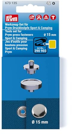 Prym 673135 Werkzeug-Set für Prym Druckknöpfe Sport & Camping, 15 mm, gelb