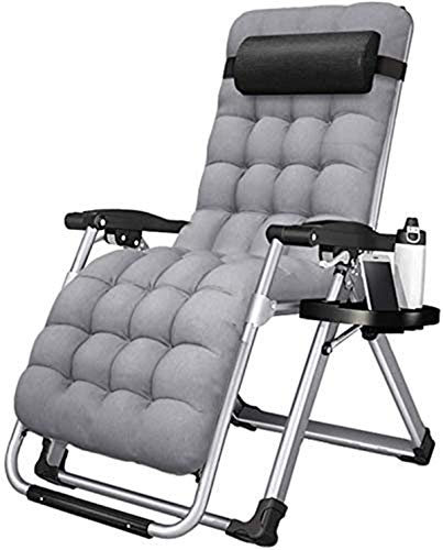 Klassische Lounge-Stühle, klappbare Zero-Gravity-Loungesessel, Verstellbarer und neigbarer Lounge-Sessel für Strand, Terrasse, Garten, Camping, Outdoor, trägt 150 kg, schwarz, Lounge-Sessel