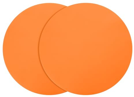 QUARKZMAN 2Pz Tappetino Silicone per Microonde Sottopentola Arancione | Tappetino per Forno Resistente Calore 12, Lavabile Lavastoviglie, Sottopentola Multiuso, Silicone, Presine