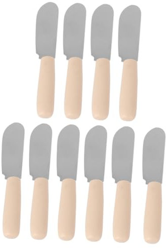 PRETYZOOM 2 Sätze Sahnespatel Küchenversorgung Buttermesser Backwerkzeug Kunststoffgriff Käse Messer Spachtel Käsemesser Für Die Küche Diy Backcremestreuer Plastik 10 Stück * 2