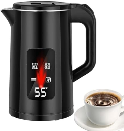 JINGLING Hervidor eléctrico, caldera de agua - Hervidor de té eléctrico de acero inoxidable | Hervidor de agua aislado, calentador de agua para amigos, familia, adultos y mujeres