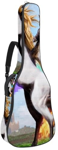 Eslifey Tasche für Akustikgitarre, Quallen, verstellbarer Schultergurt, Gitarrenkoffer, Gigbag 101,6 cm, 104,4 cm, 106,7 cm, Mehrfarbig 4, 42.9x16.9x4.7 in, Taschen-Organizer