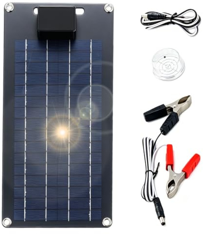 Chargeur de Panneau Solaire, Panneau Solaire Flexible Monocristallin 50 W avec Ports USB-A, USB-C et DC à Charge Rapide, Banques D'alimentation Portables pour Le Camping