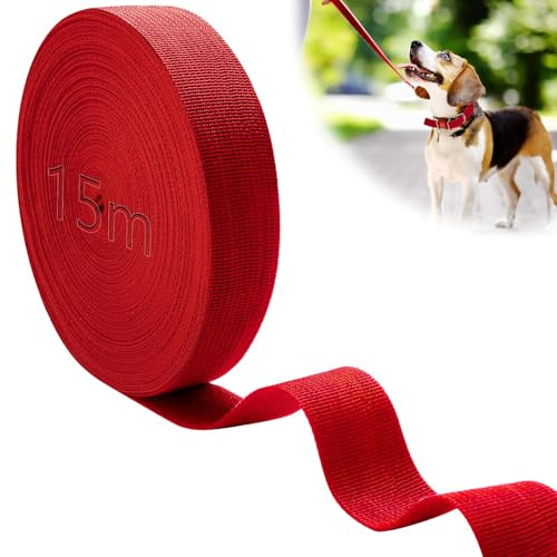 Mbsomnus 15 m band polypropylen nylonband 40 mm röd bomull linneband vattentäta väskband bältesöglor för att skära sy DIY ryggsäck bagage band hundkoppel väskor