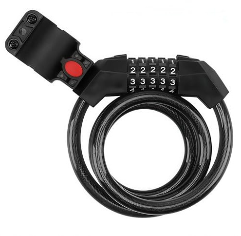 Byking Bike Lock Cable, Combination Bicycle Lock 5 Digit 1.2m Long, Cycle Cable Lock with Code for Bikes E-Bike Mountain Bike Outdoor Scooter Ski. Bike Lock Combination.