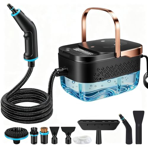 Steam Cleaner, 2500W Portable Handheld Steamer for Cleaning, Large Capacity Tank Pressurized Steam Cleaning Machine for Home, Car, Bathroom, Kitchen, Furniture, Grout, Floor, Tile